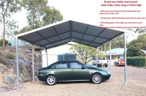 Factory moving, Gable roof carport 6M long x 4M wide x 3.3M high