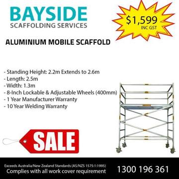 New Mobile Scaffold - 2.2m extends to 2.6m