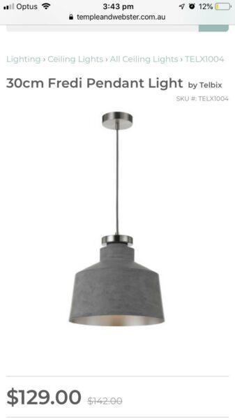 Grey industrial style pendant lights
