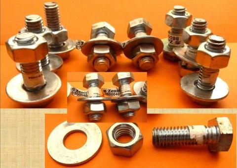 8 x ZINC PLATED BOLTS, NUTS & WASHERS…AS NEW ZENITH BBD0040 BOLT/