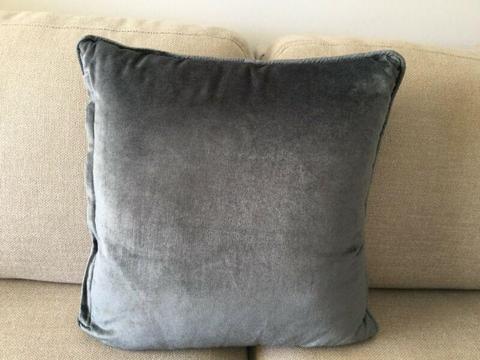 Grey velvet cushion