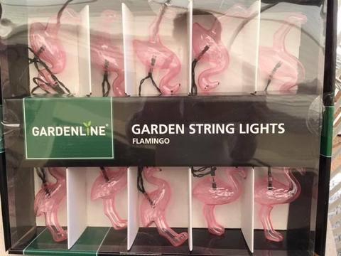 FLAMINGO Party String Solar LED lights NEW rechargable Battery