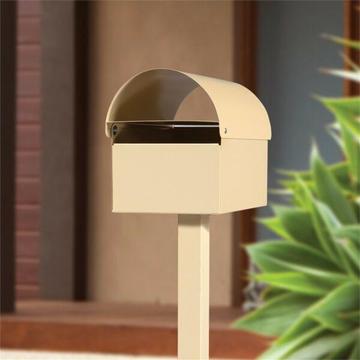 Cream Dune Post Mounted Letterbox