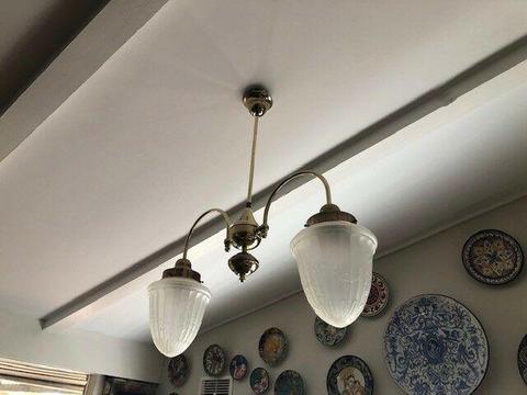 Vintage Era hanging ceiling light fittings x 3