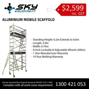 Sky Equipment - 6.2m extends to 6.6m Aluminium Mobile Tower