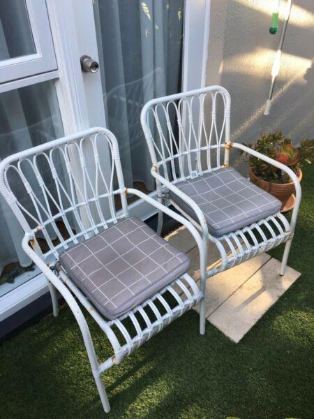 Free outdoor armchairs - 2x single chairs