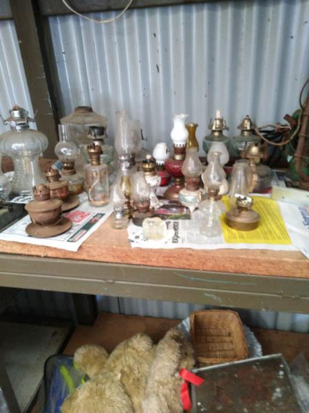 Glass and tin lamps