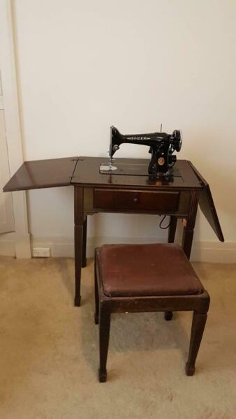 Singer Sewing Machine with Stool Knee Operated