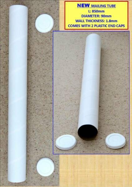 NEW MAILING TUBES 850mm x 90mm (9 available)