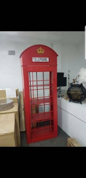 1.98meter high London Phone Booth UK Iconic Box 3D Full size