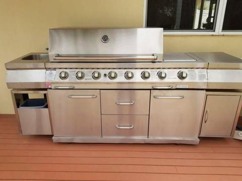 bbq stainless steel 8 burner with rotisserie