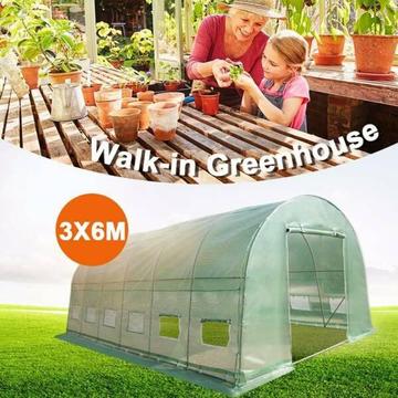 3x6 Green house Galvanised Frame Polytunnel Greenhouse QLD 75732