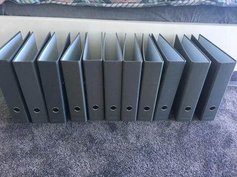 Grey fabric A4 binders - excellent condition