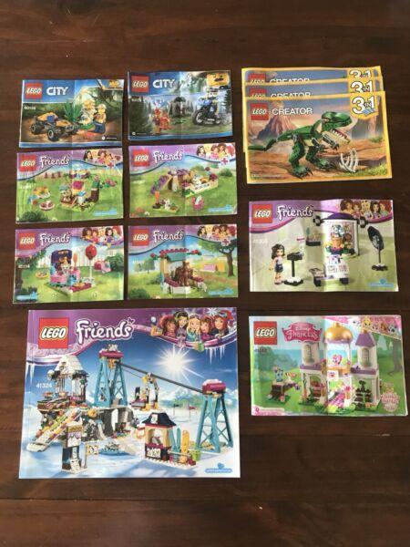 LEGO sets friends, creator, Disney princess, city x 13 sets