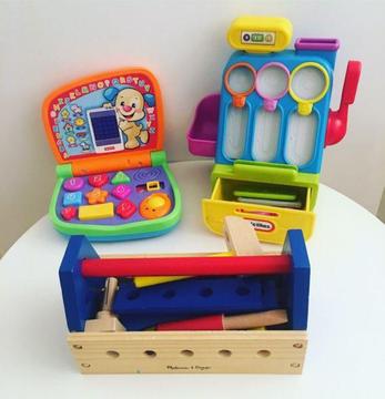 Fisher Price, Little Tikes and Melissa and Doug toys