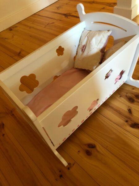 Wooden Doll cot