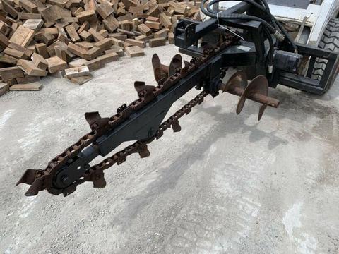 Bobcat chain digger Trencher