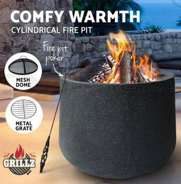Outdoor Portable Fire Pit Bowl Lightweight Patio Heater Fireplace