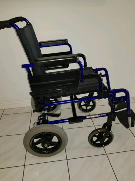 Wheelchair transit style fold up transportable lightweight alloy