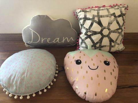 4 x Kids Cushions $5 for the lot