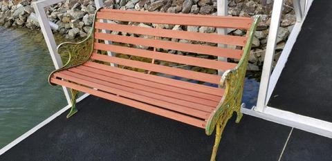PARK BENCH stained timber