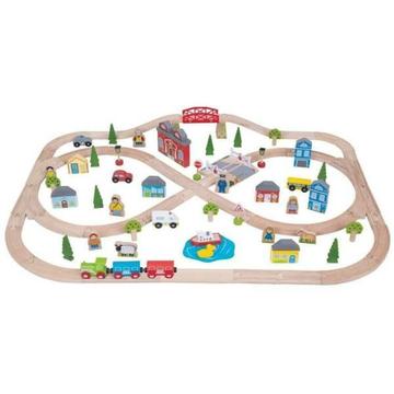 Bigjigs Town and Country Wooden Train Set Brand New Toy SALE