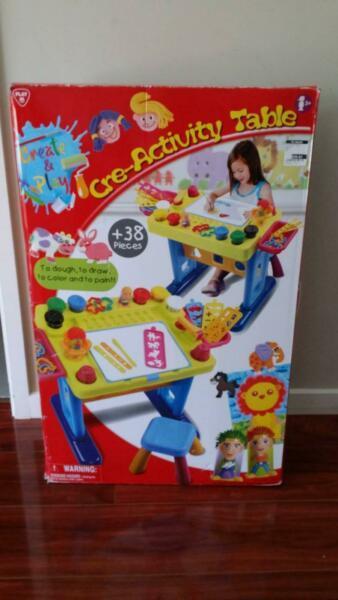 Cre-activity table and play doh chef set