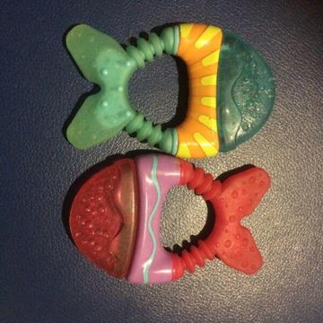 Teething ring fish, very good condition, $2 for both