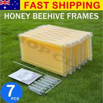 7PCS Auto Honey Beehive Frames Beekeeping Raw Harvest Bee Hive