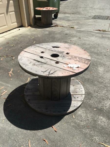 Cable drum table