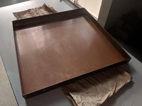 Copper trays for under hot water, tank, oil drip, or pot plants