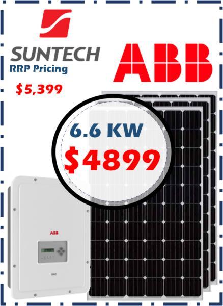 6.60kW Suntech panels with ABB inverter - rooftop solar system