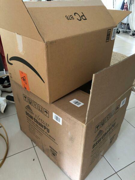 Free - two packing boxes large, excellent condition
