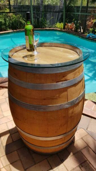 Wine Barrel Bar Table