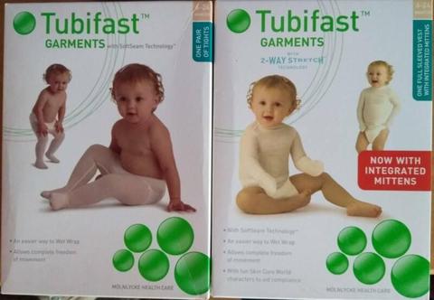 Tubifast wet wrap garment for eczema 6 - 25 months sealed - new