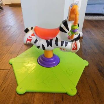 Fisher Price Go Baby Go Bounce & Spin zebra ride-on toy
