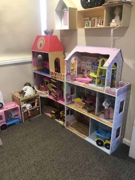 Timber doll houses x2