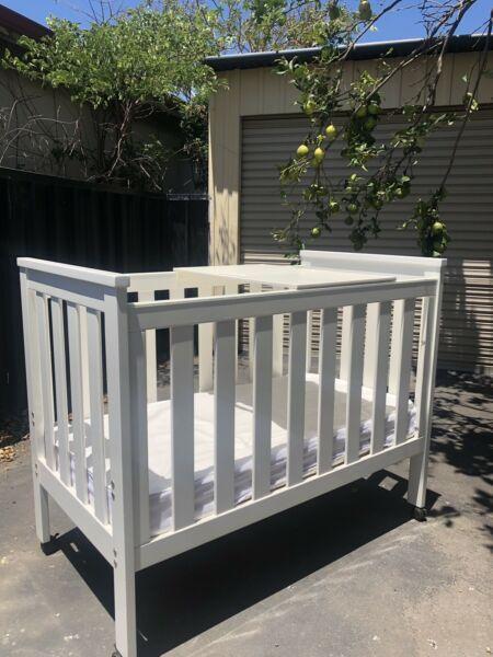 Cot with change table & Mattress for sale