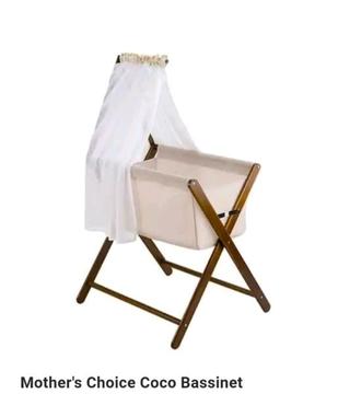 Reduced Mothers choice bassinet with canopy