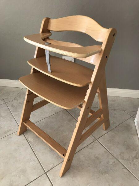Adjustable Wooden High Chair - Great Condition