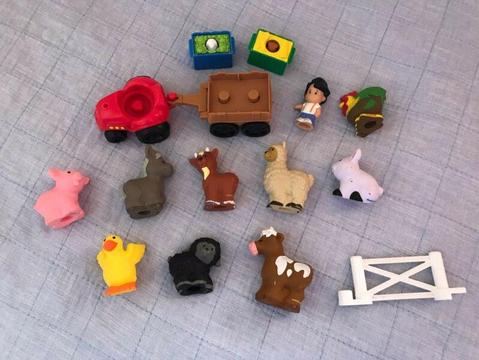 Little People Farm Animals and Farmer/Tractor set