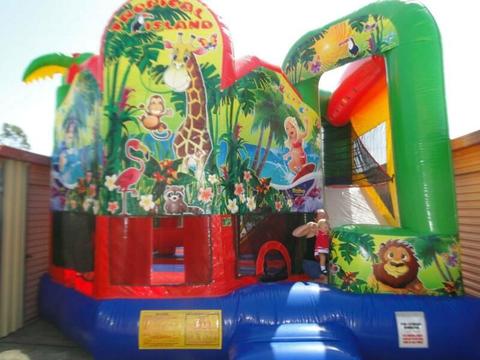 for hire tropical 5in1 combo jumping castle