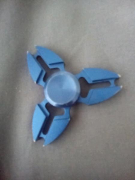 Blue fidget spinner