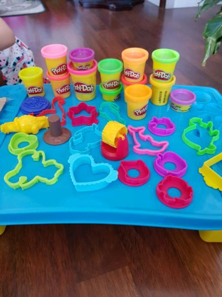 Play-doh table and accessories