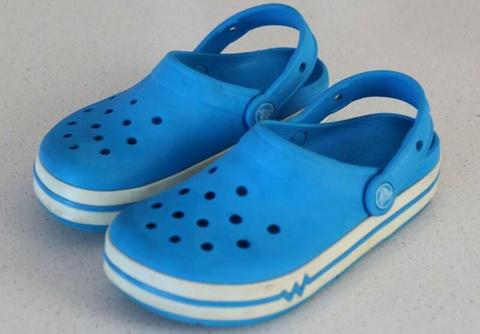 Blue 'Light up Sole' Crocs Shoes - Size Junior 1 (UK 1)