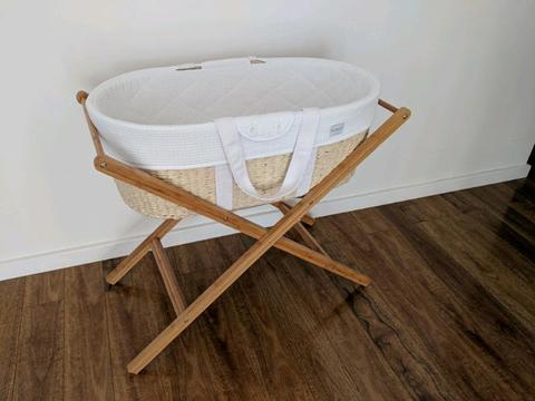 Born With Style Baby Moses Basket AND stand