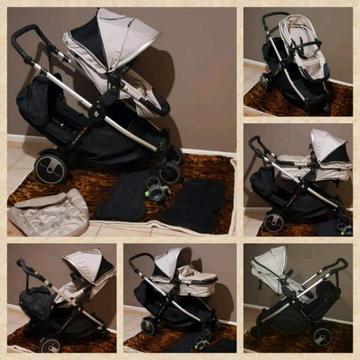 Pram Double with bassinet and accessories for sale