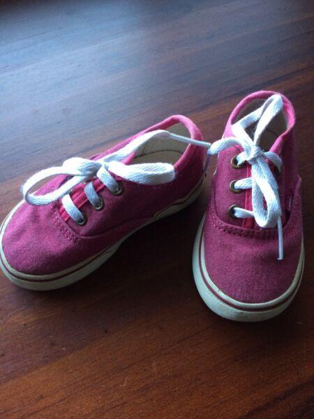 Vans shoes, size toddler US 5, pink