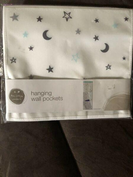 3 pocket wall hanger perfect for a baby boy. Reduced $2