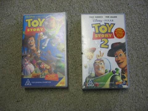 Toy Story 1 & 2 VHS Videos in Good Condition